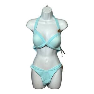 Victoria Secret Push-Up Triangle Bikini Top V-Front Itsy Swimsuit Bottom 2PC